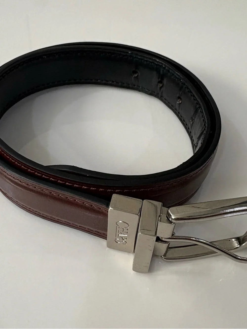 Boys Chaps Brown Belt with Silver Buckle